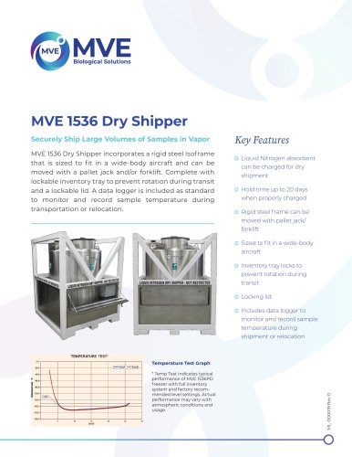 MVE 1536 Dry Shipper
