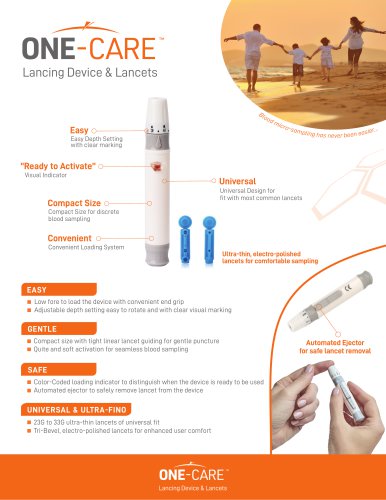 Lancing device and lancets