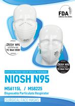 NIOSH N95 MS6115L / MS8225 Disposable Particulate Respirator