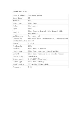 Chengji 980 blood vessel removal LV-2