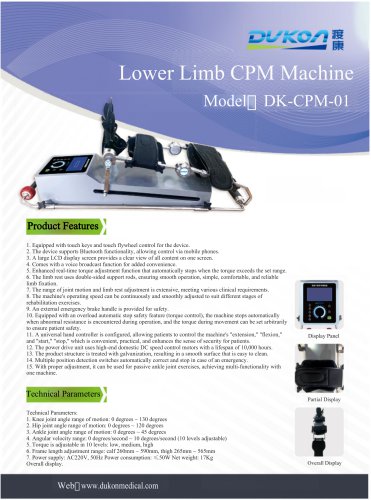 Lower Limb CPM Machine