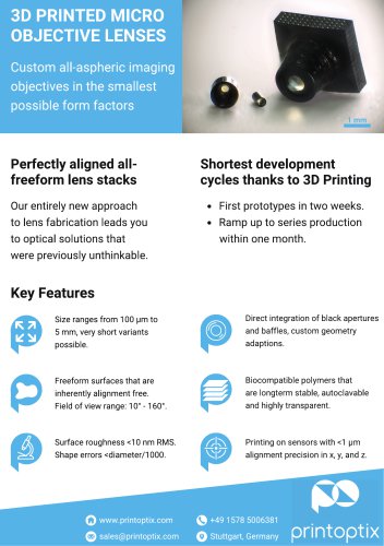 Micro Objective Lenses