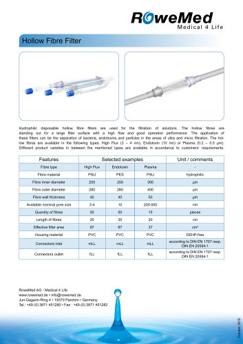Hollow Fibre Filter