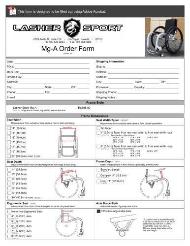 Mg-A Order Form