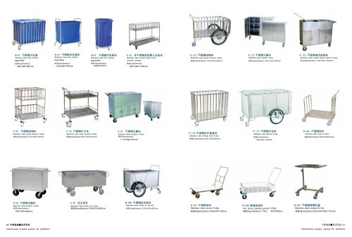 Stainless steel goods delivery trolley