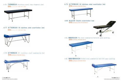 Stainless steel legs diagnosis bed