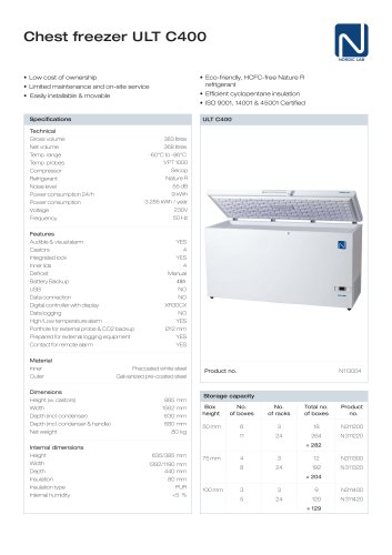 Chest freezer ULT C400 (2025)