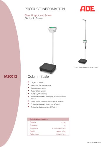 Electronic column scale M20012 - M300020-01