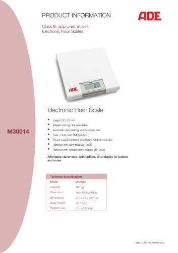 Electronic floor scale M30014 - M302000 