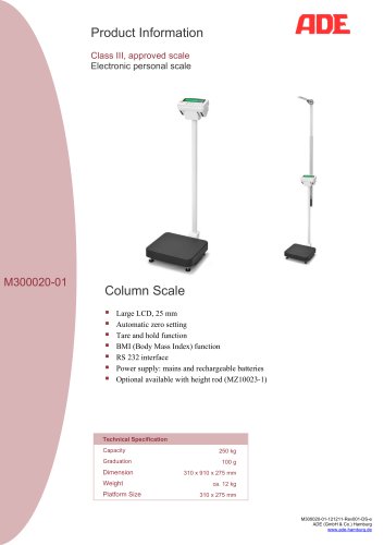 Electronic Personal Scale M300020-01