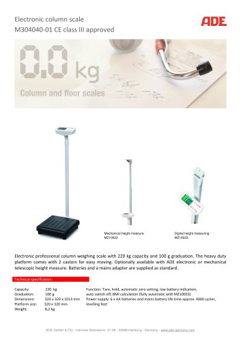 Electronic Personal Scale M304040-01