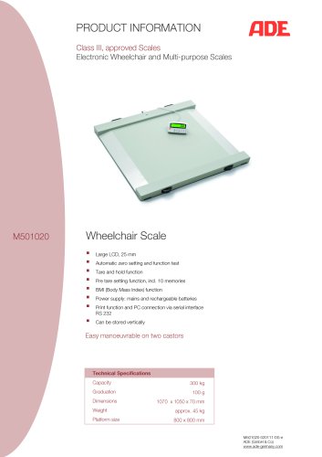 Electronic Wheelchair Scale M501020