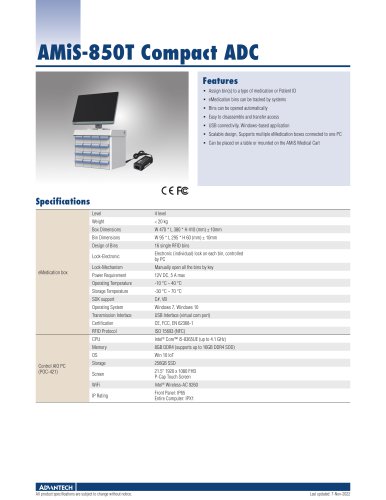 AMiS-850T Compact ADC - Datasheet