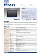 POC-615 15" Point-of-Care Terminal (11th Gen) - Datasheet