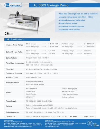 AJ 5803 Syringe Pump