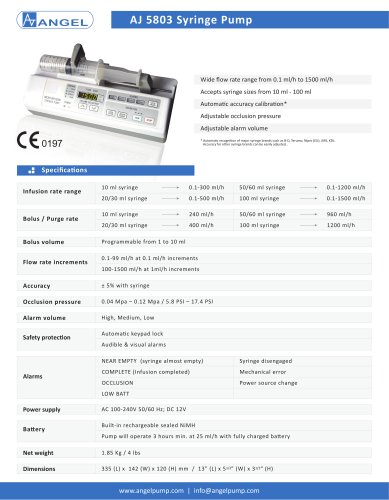 Syringe pump AJ5803 - EN