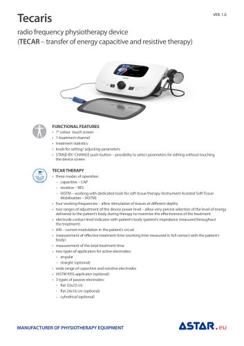 Radiofrequency unit TECARIS, one channel product card