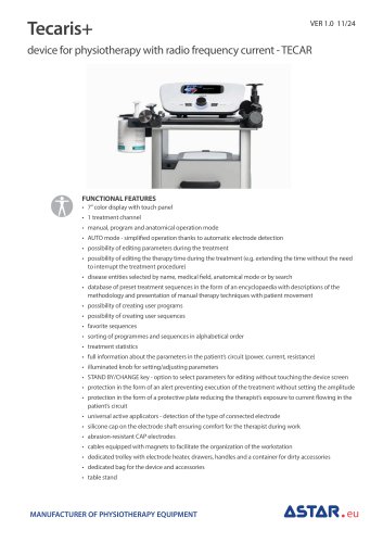 Tecaris + - radio frequency therapy device
