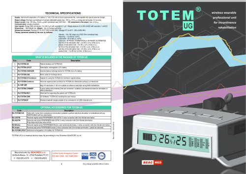 TOTEM-UG®  wireless wearable professional unit for incontinence rehabilitation