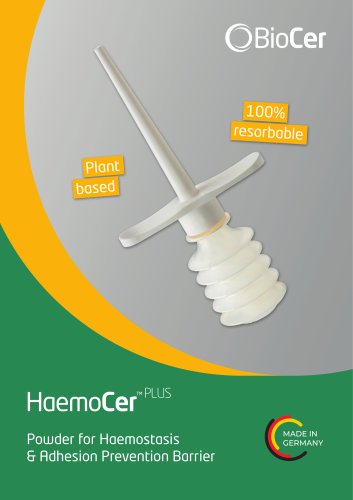 HaemoCer PLUS - Powder for Haemostasis & Adhesiono prevention barrier