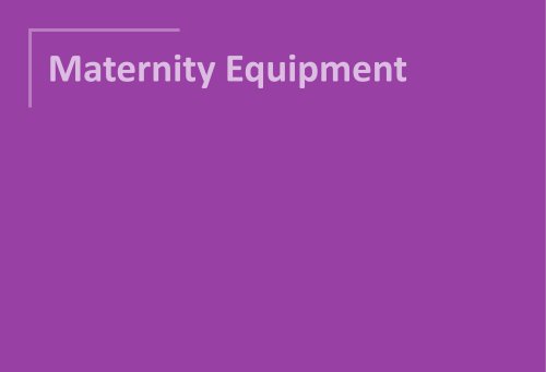 Maternity Equipment 2024