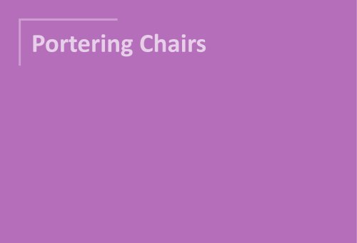 Portering Chairs 2025