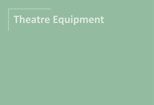 Theatre Equipment 2025