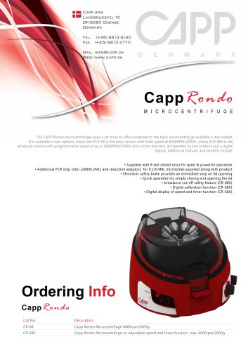 CappRondo Microcentrifuge