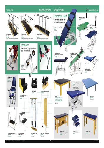 Mechanotherapy tables/divans