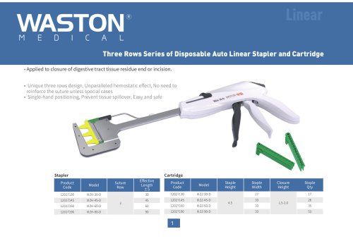 Linear surgical stapler III Rows series