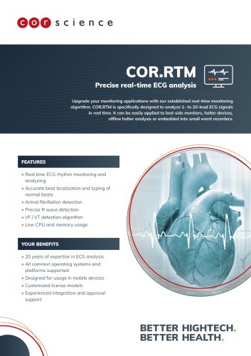 COR.RTM (Precise real-time ECG analysis)