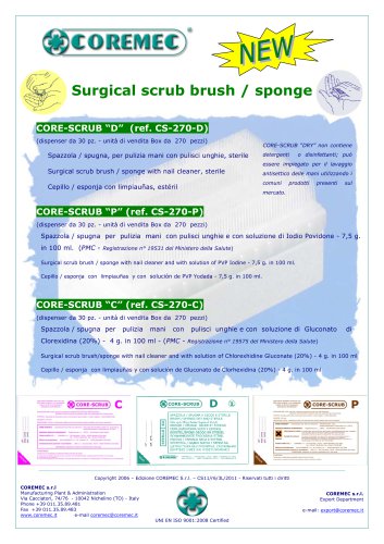 Surgical scrub brush / sponge