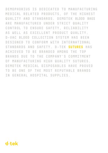 Dtek Absorbable and Non-absorbable Sutures