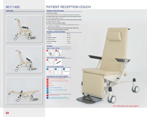 90111402 PATIENT RECEPTION COUCH