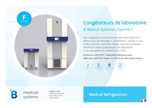 Congélateurs de laboratoire