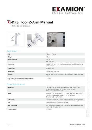 DB X-DRS Floor Z-Arm Manual