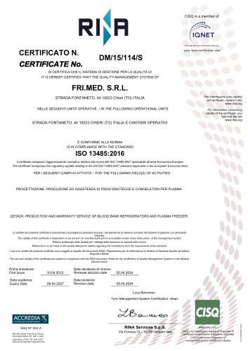 ISO 13485 Certification