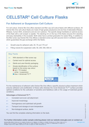 CELLSTAR® Cell culture flasks Flyer