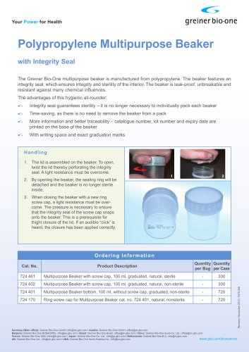 Polypropylene Multipurpose Beaker