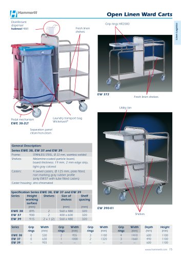 Open Linen Ward Carts