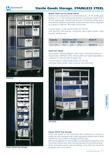 Sterile Goods Storage, STAINLESS STEEL