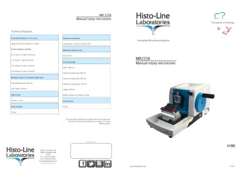 MR2258 Microtome rotative manual