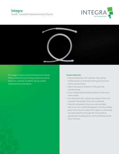 Sundt™ Carotid Endarterectomy Shunts