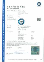 TG-1000 POWER BRAVA Certificate TÜV SÜD