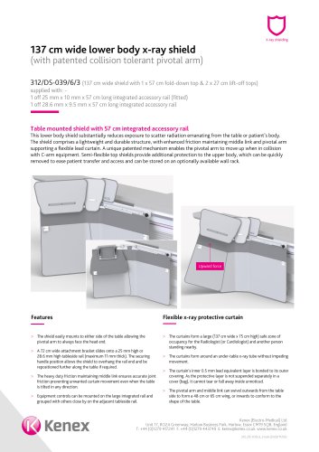 137 cm wide lower body x-ray shield