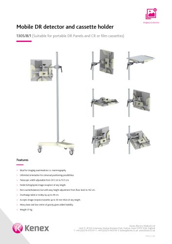 Mobile DR detector and cassette holder