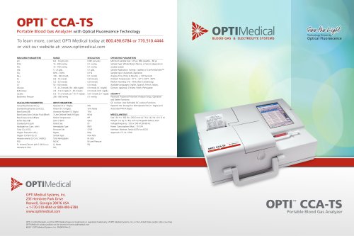 OPTI LION Stat Electrolyte Analyzer brochure