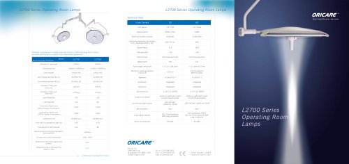 L2700 Series Operating Room Lamps