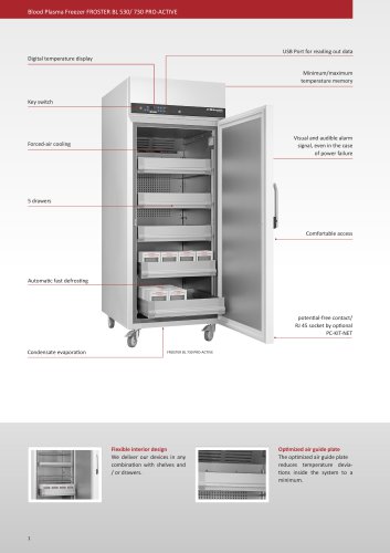 Blood Plasma Freezer FROSTER BL 530/ 730 PRO-ACTIVE