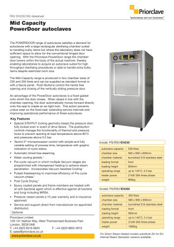 RSV EH230/350 datasheet